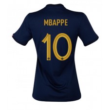 Frankrike Kylian Mbappe #10 Hjemmedrakt Kvinner VM 2022 Kortermet